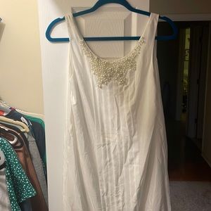 White beaded dress